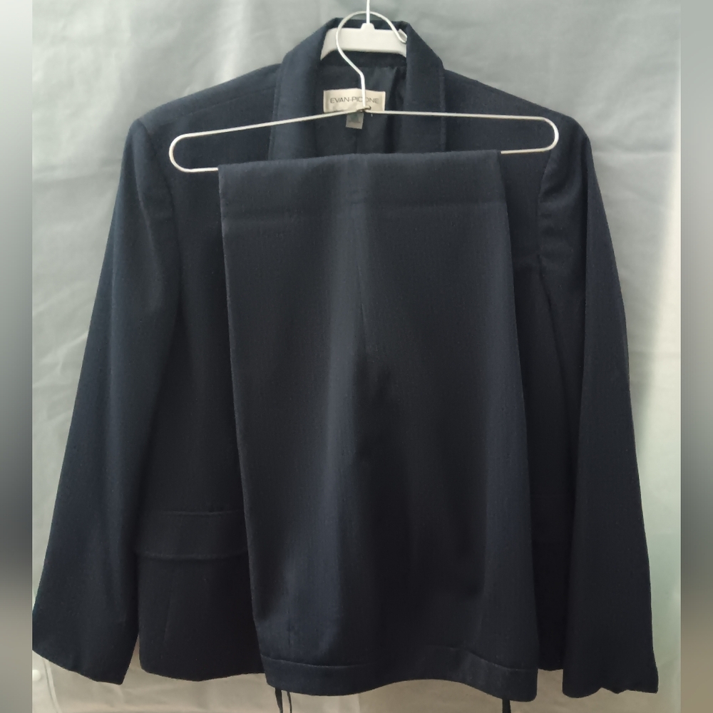 Suit-Pants and Blazer. Evan Picone Midnight Blue Suit.